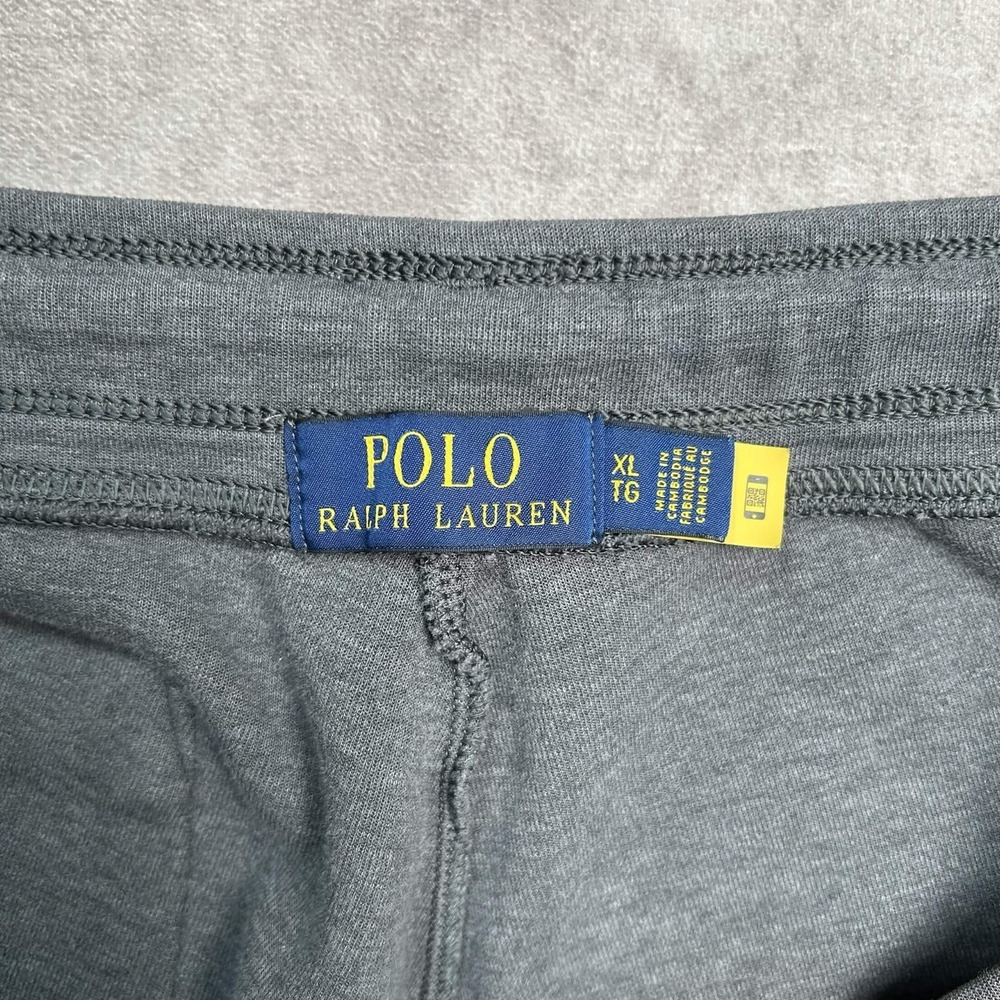Polo Ralph Lauren Shorts Mens XL Gray Sweat Double Knit Tech Fleece Pony - Picture 3 of 9